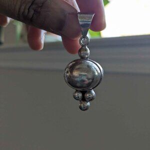 Vintage Unique Statement Sterling Silver Pendant